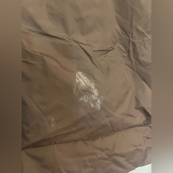 Napapijri Field Down Vest Brown Removable Fur Hood with Patches Sz S - Picture 16 of 16